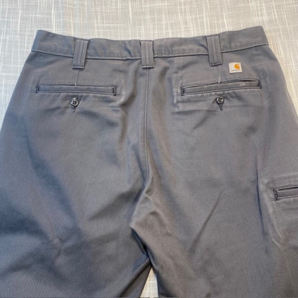 Y2K Carhartt Men Size 34x30 Blended Twill Gray Pants Slacks Ankle Length - Picture 5 of 6
